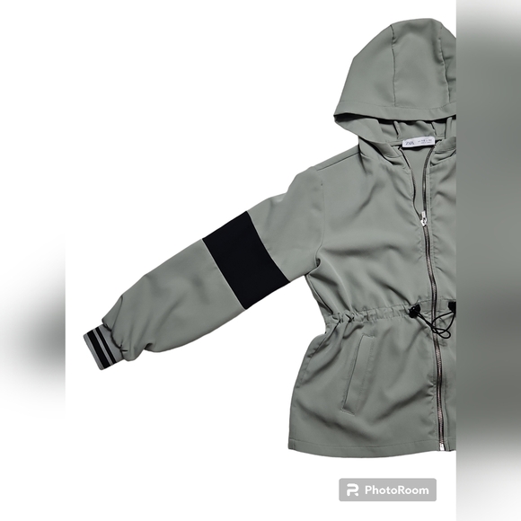 Zara Girls Jacket Olive/black Size 11-12 - Picture 3 of 6